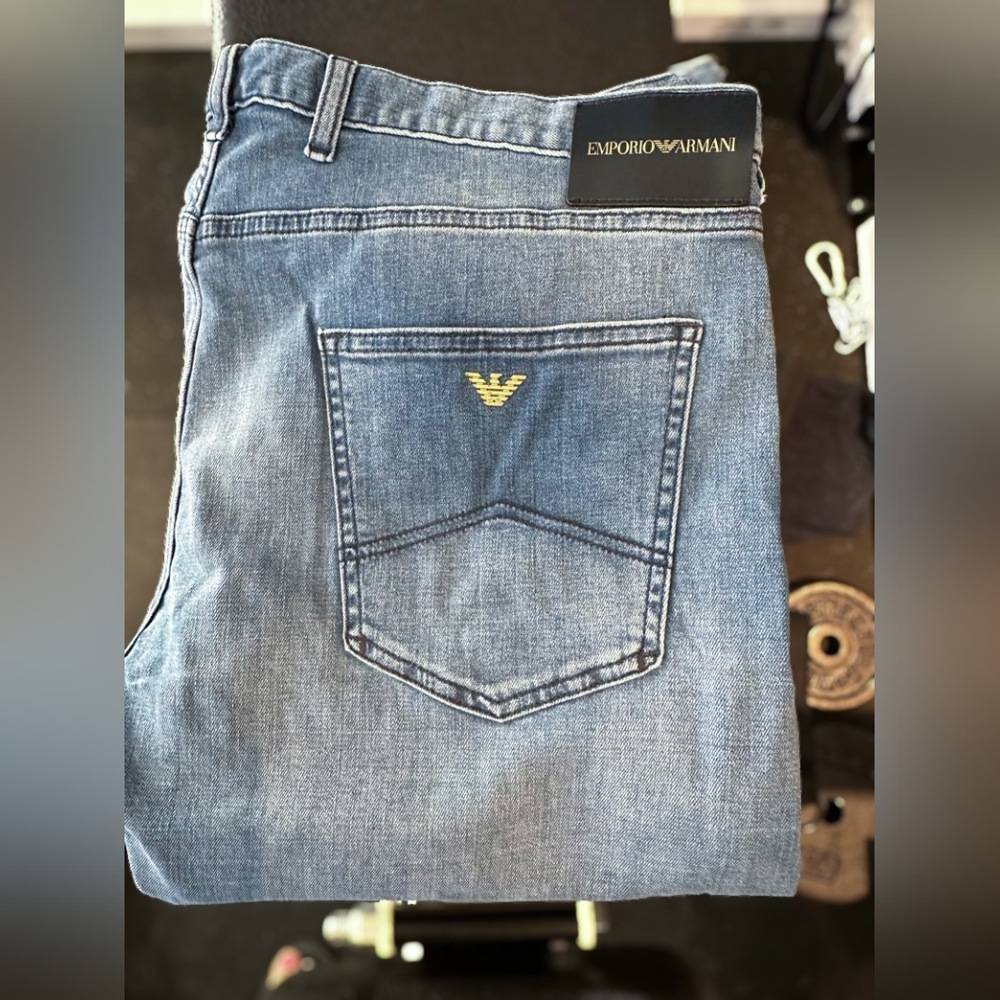 NWOT Emporio Armani Slim Faded Jeans, Size US 40